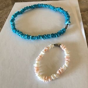 Two puka seashell necklace
